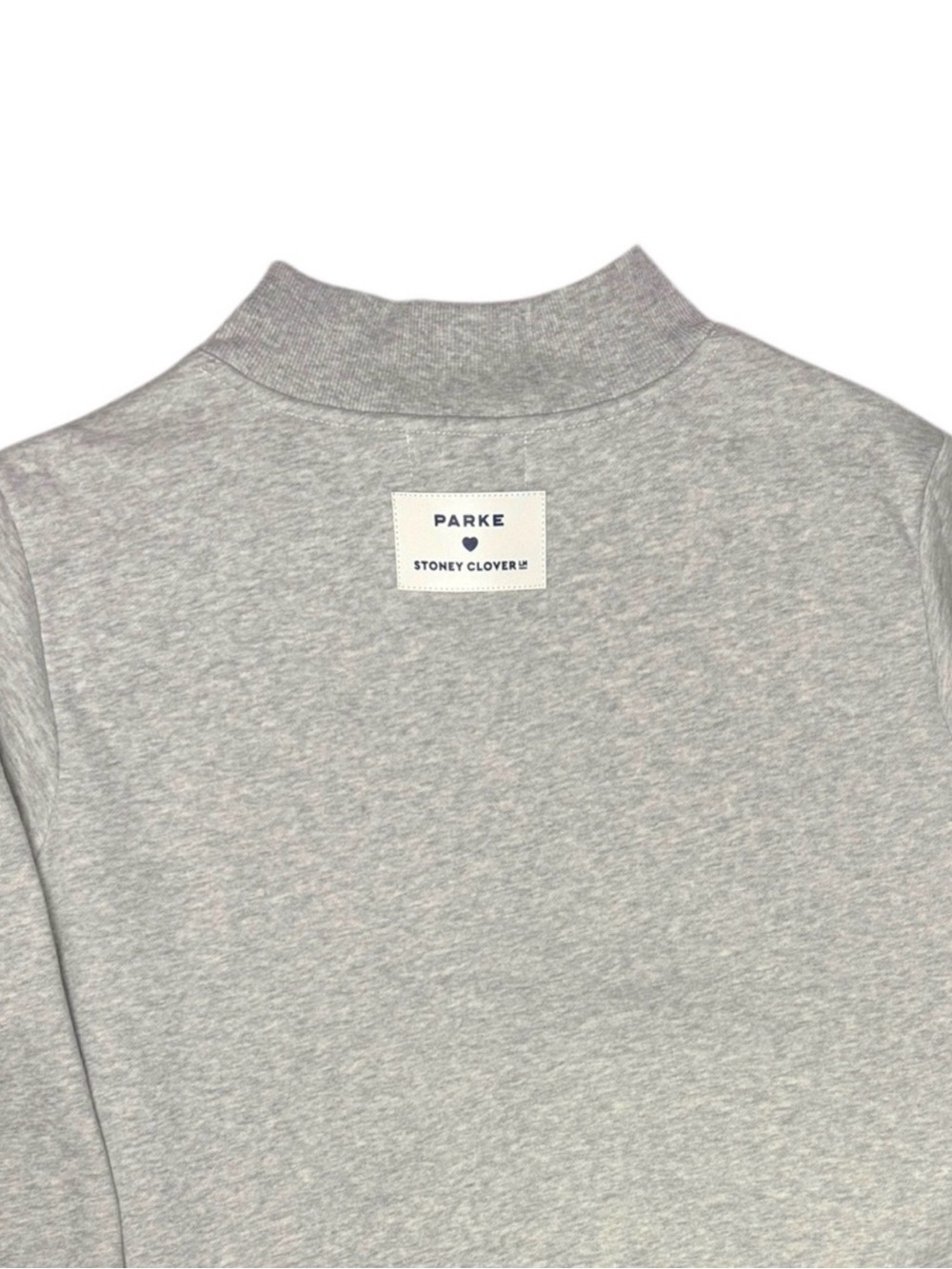 Authentic Parke x Stoney Clover Lane Sweatshirt Pink Gingham Grey Mock Neck S L - Picture 4 of 6